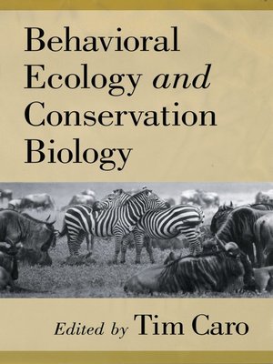 cover image of Behavioral Ecology and Conservation Biology